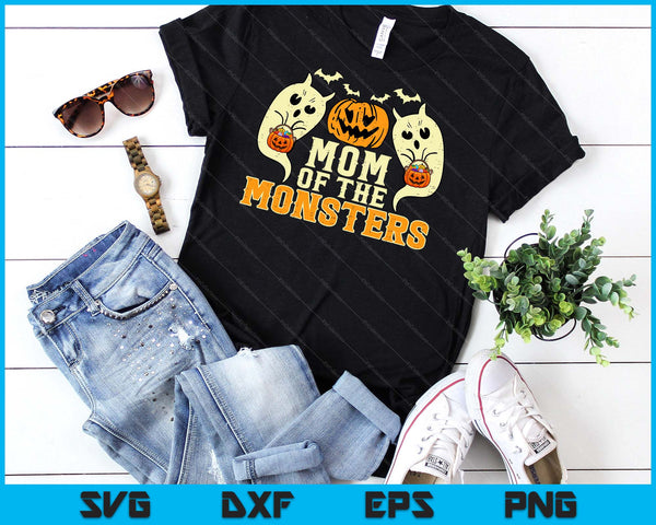 Halloween Mom Of Monsters Funny Family Costume SVG PNG Digital Cutting File