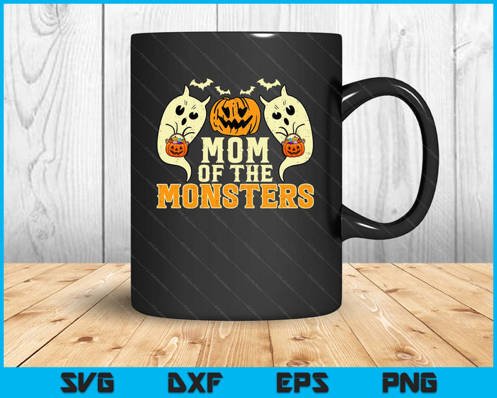 Halloween Mom Of Monsters Funny Family Costume SVG PNG Digital Cutting File