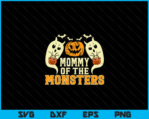Halloween mommy of monsters family costume SVG cut file