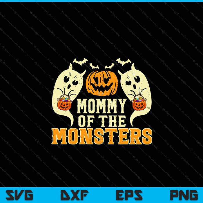 Halloween mommy of monsters family costume SVG cut file