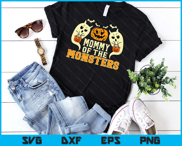 Halloween Mommy Of Monsters Funny Family Costume SVG PNG Digital Cutting File