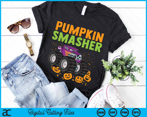 Halloween Monster Truck Pumpkin Smasher SVG PNG Digital Cutting File