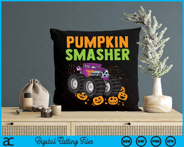 Halloween Monster Truck Pumpkin Smasher SVG PNG Digital Cutting File