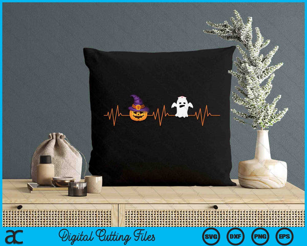 Halloween Nurse Heartbeat SVG PNG Digital Cutting Files