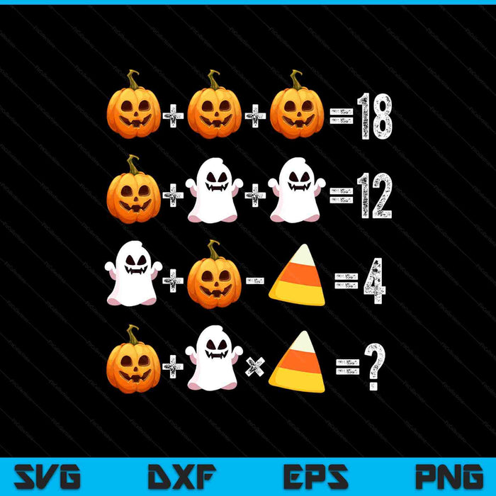 Halloween order of operations math teacher pumpkin SVG cut file