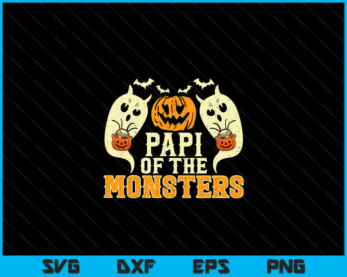 Halloween Papi Of Monsters Funny Family Costume SVG PNG Digital Cutting File