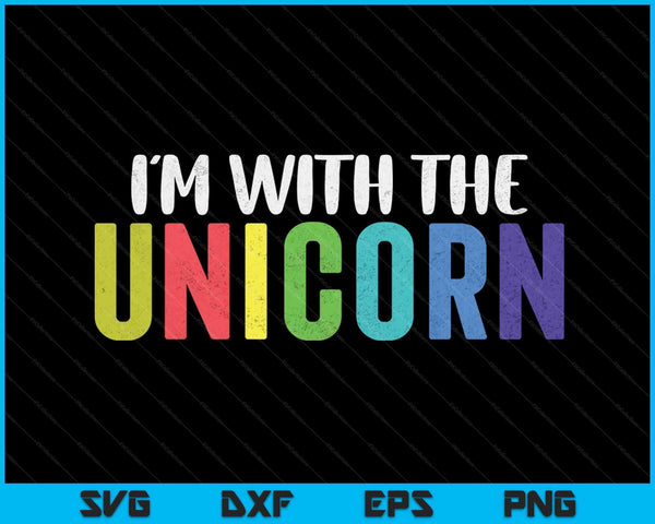 Halloween parent daughter adult costume I'm with the unicorn SVG cut file