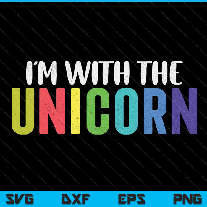 Halloween parent daughter adult costume I'm with the unicorn SVG cut file