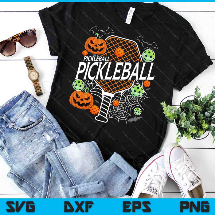 Halloween Pickleball Spooky Halloween Vibes SVG PNG Digital Cutting Files