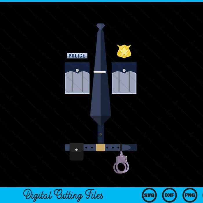 Halloween Policeman Costume Halloween Police Officer Costume SVG PNG Digital Printable Files