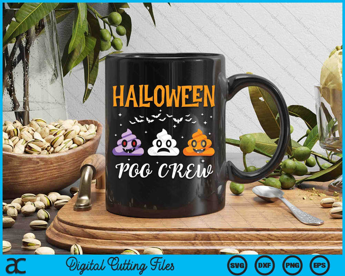 Halloween Poo-Crew Funny Halloween Poop Spooky Squad Crew SVG PNG Digital Cutting Files