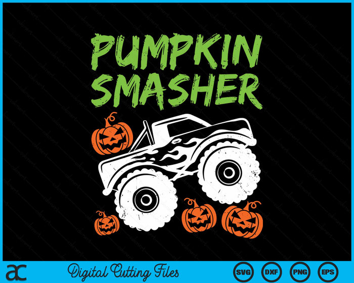 Halloween Pumpkin Smasher Monster Truck Costume SVG PNG Digital Cutting File