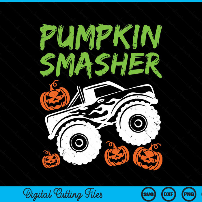Halloween pumpkin smasher monster truck costume SVG cut file