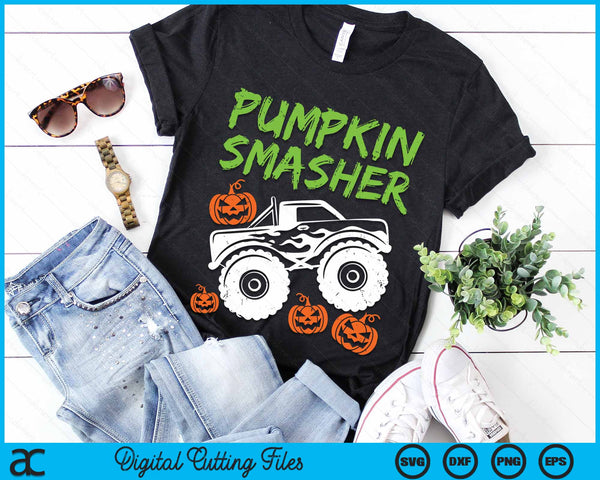 Halloween Pumpkin Smasher Monster Truck Costume SVG PNG Digital Cutting File