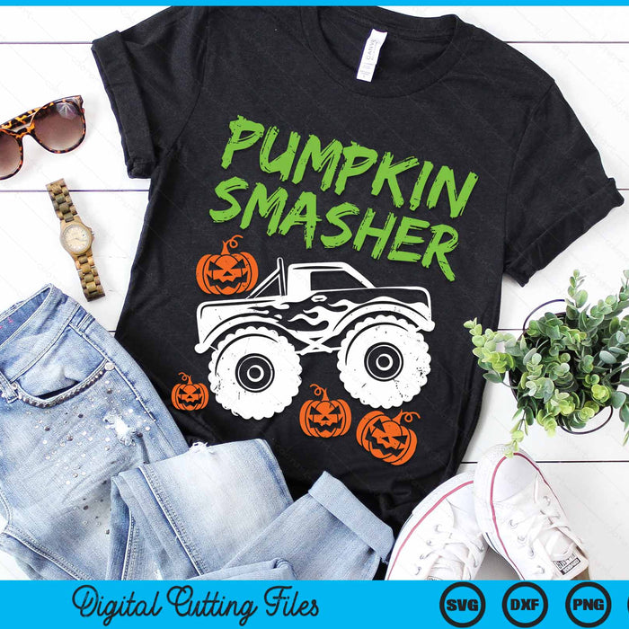 Halloween Pumpkin Smasher Monster Truck Costume SVG PNG Digital Cutting File