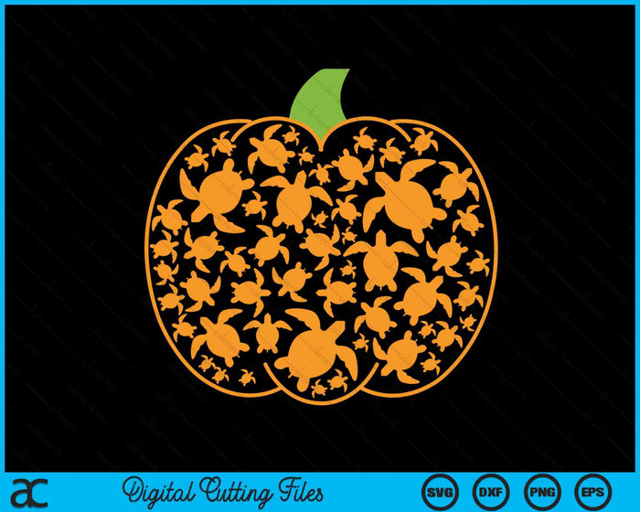 Halloween Pumpkin Turtle Sea Halloween Costume SVG PNG Digital Cutting File