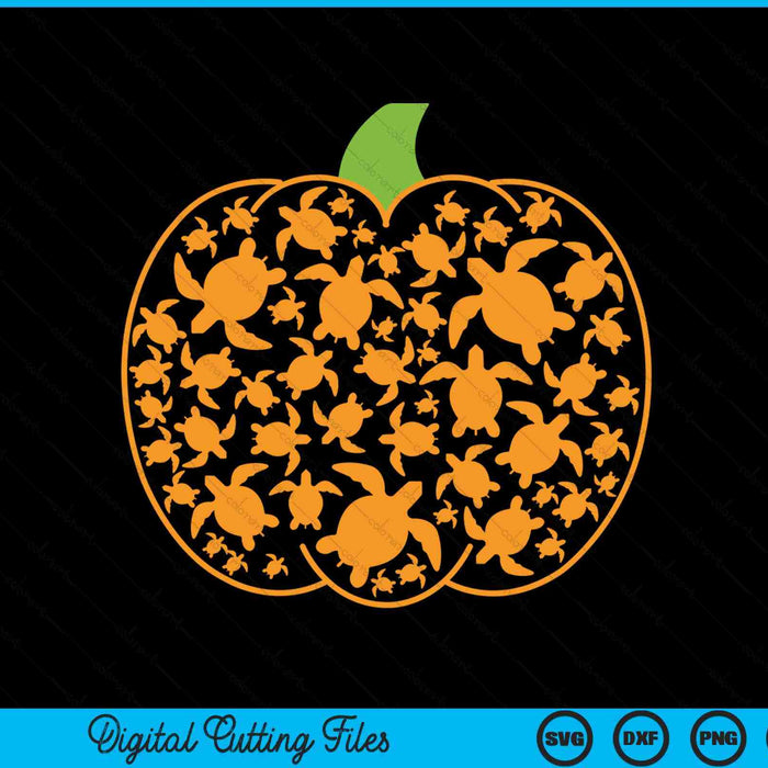 Halloween Pumpkin Turtle Sea Halloween Costume SVG PNG Digital Cutting File