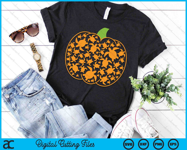 Halloween Pumpkin Turtle Sea Halloween Costume SVG PNG Digital Cutting File