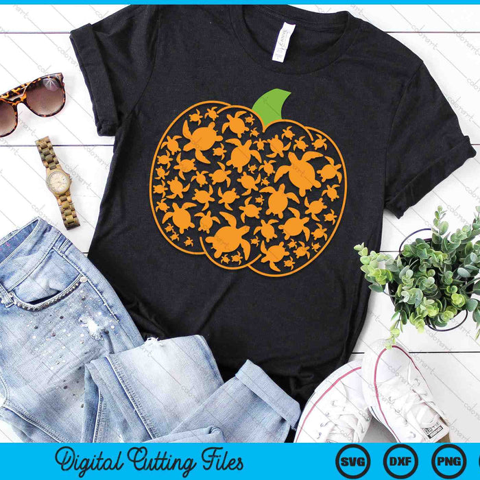 Halloween Pumpkin Turtle Sea Halloween Costume SVG PNG Digital Cutting File