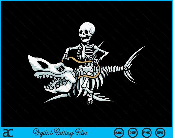 Halloween Shark Skeleton Funny SVG PNG Digital Cutting Files