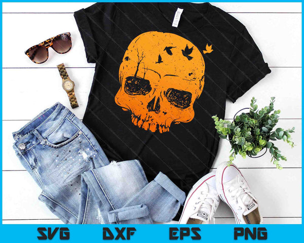 Halloween Skull Decor Vintage Gothic Costume SVG PNG Digital Cutting File