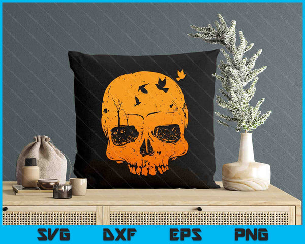 Halloween Skull Decor Vintage Gothic Costume SVG PNG Digital Cutting File