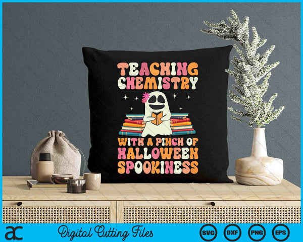 Halloween Spookiness Ghost Halloween Women Chemistry Teacher SVG PNG Digital Cutting File