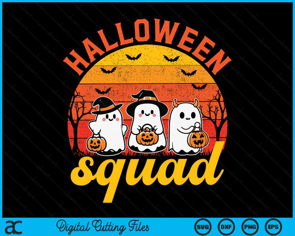 Halloween Squad Cute Costume Halloween SVG PNG Digital Cutting Files