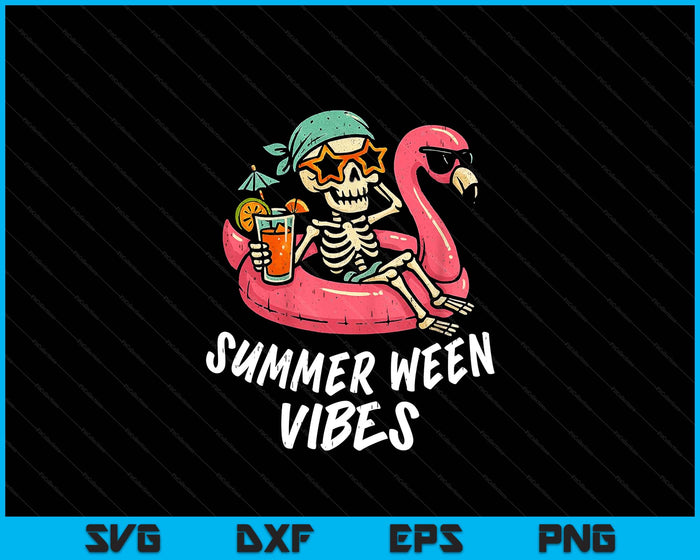 Halloween Summer Ween Skeleton Float Costume SVG PNG Digital Printable Files