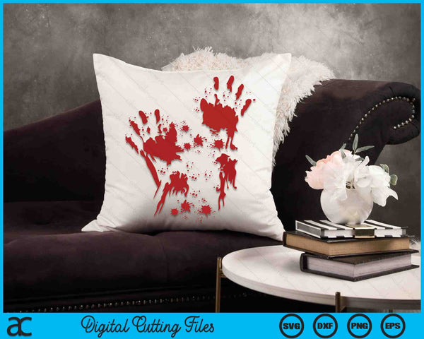 Halloween Bloody Hands Blood Splash Costume Zombie SVG PNG Digital Cutting Files