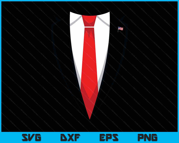 Halloween Trump Suit Shirt Us President Easy Costume SVG PNG Digital Printable Files
