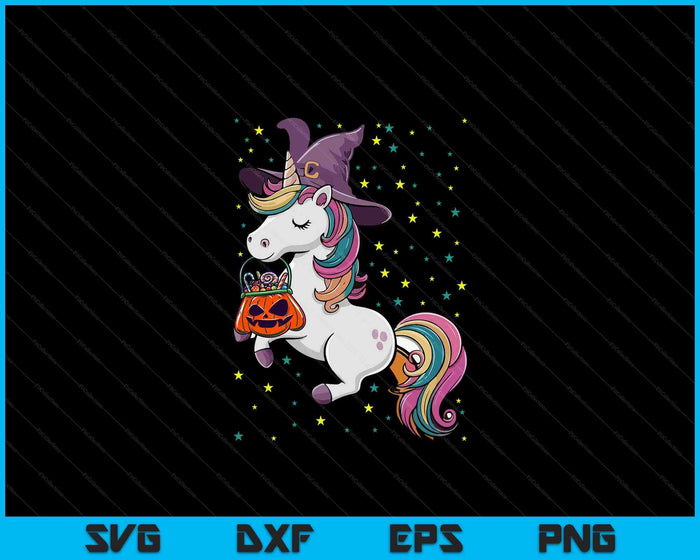 Halloween Unicorn Girls Women Witchy Unicorn Halloween SVG PNG Digital Cutting Files