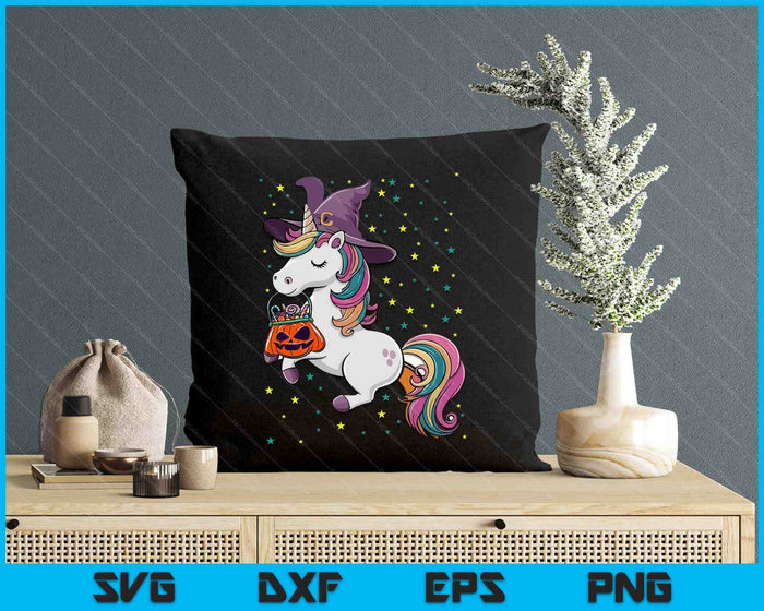 Halloween Unicorn Girls Women Witchy Unicorn Halloween SVG PNG Digital Cutting Files