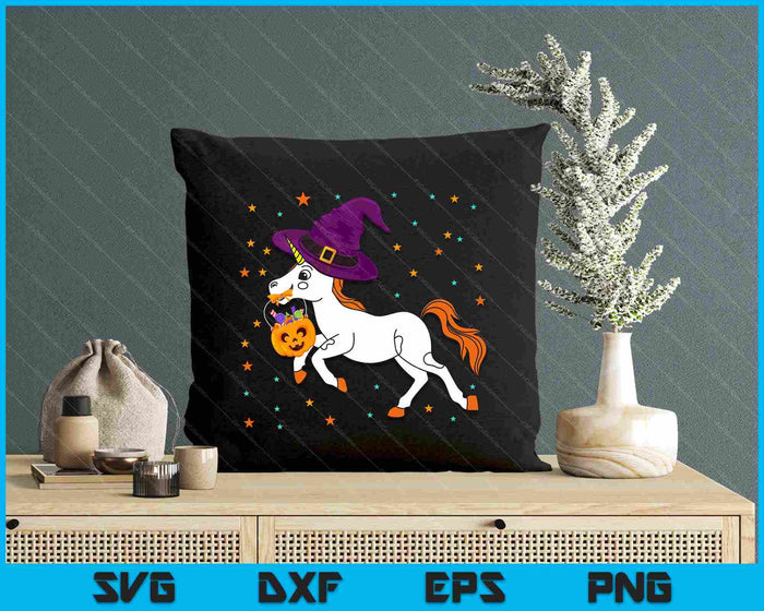 Halloween Unicorn Shirt Girls Women Witchy Unicorn SVG PNG Digital Cutting File