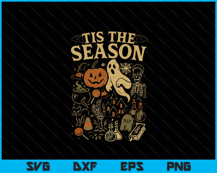 Halloween Vibes Spooky Season Pumpkin Witch Tis The Season SVG PNG Digital Printable Files