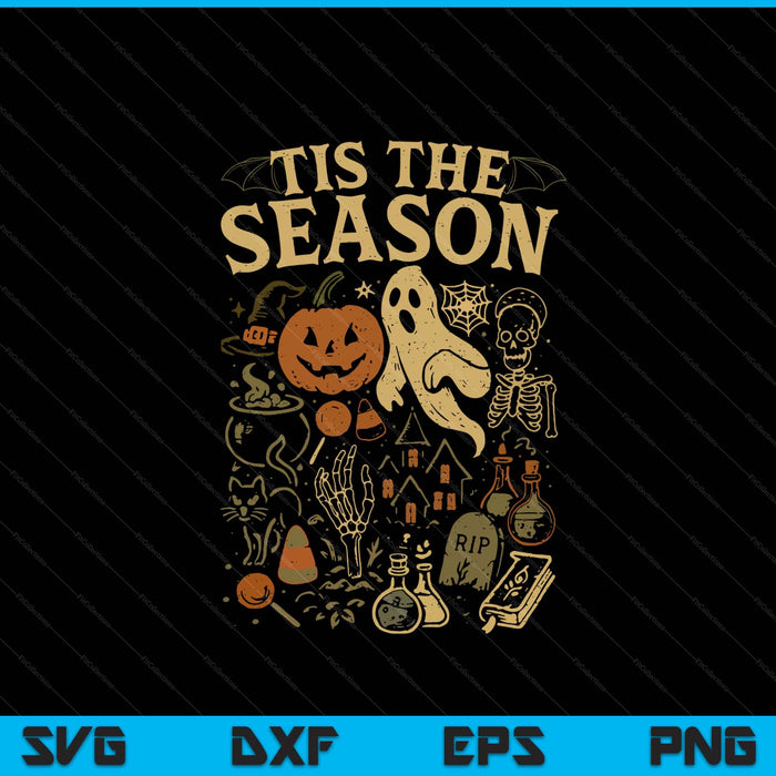 Halloween Vibes Spooky Season Pumpkin Witch Tis The Season SVG PNG Digital Printable Files