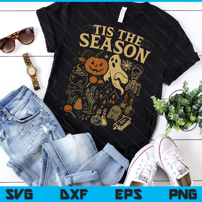 Halloween Vibes Spooky Season Pumpkin Witch Tis The Season SVG PNG Digital Printable Files