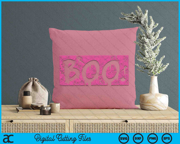 Halloween Boo Pink Breast Cancer Awareness SVG PNG Digital Cutting Files