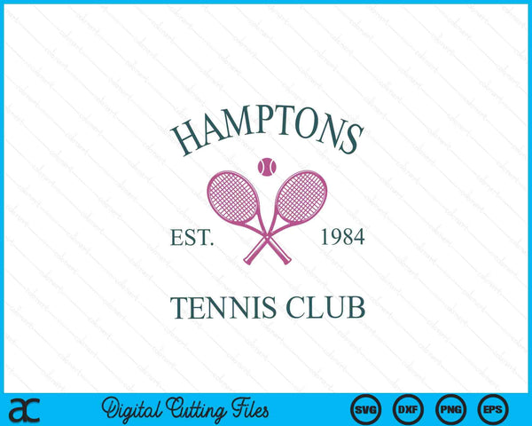 Hamptons Athletics California Tennis Club Racquet Prep SVG PNG Archivos de corte digital
