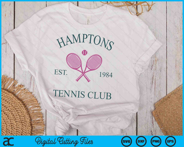Hamptons Athletics California Tennis Club Racquet Prep SVG PNG Archivos de corte digital