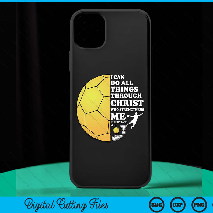 Handball Bible Verse Christian Sayings Philippians 413 Case SVG PNG Digital Cutting Files