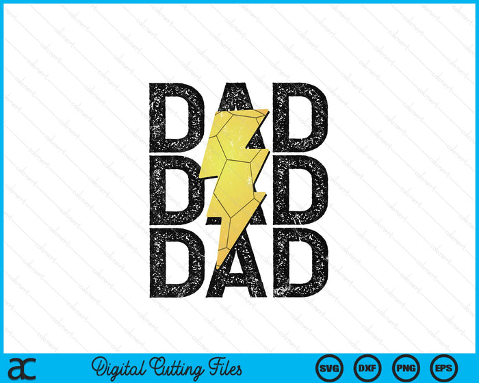 Handball Dad Distressed Lightning Bolt SVG PNG Digital Printable Files