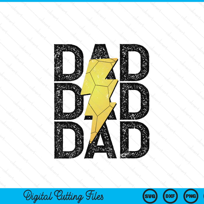 Handball Dad Distressed Lightning Bolt SVG PNG Digital Printable Files