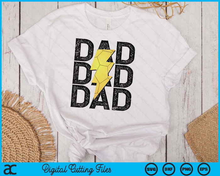 Handball Dad Distressed Lightning Bolt SVG PNG Digital Printable Files