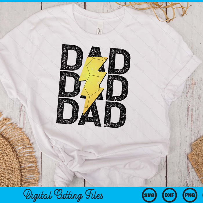 Handball Dad Distressed Lightning Bolt SVG PNG Digital Printable Files