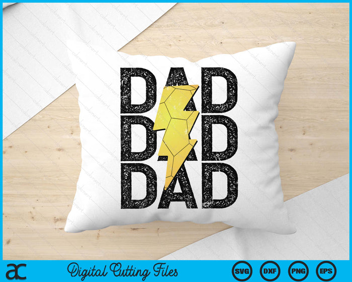 Handball Dad Distressed Lightning Bolt SVG PNG Digital Printable Files