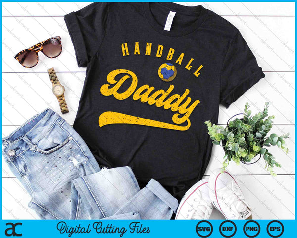 Handball Daddy SVG PNG Digital Cutting File - on a t-shirt