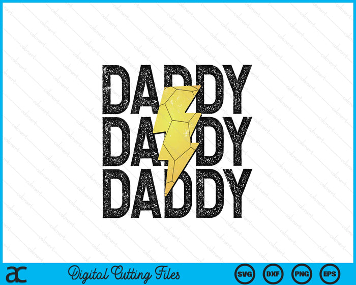 Handball Daddy Distressed Lightning Bolt SVG PNG Digital Printable Files