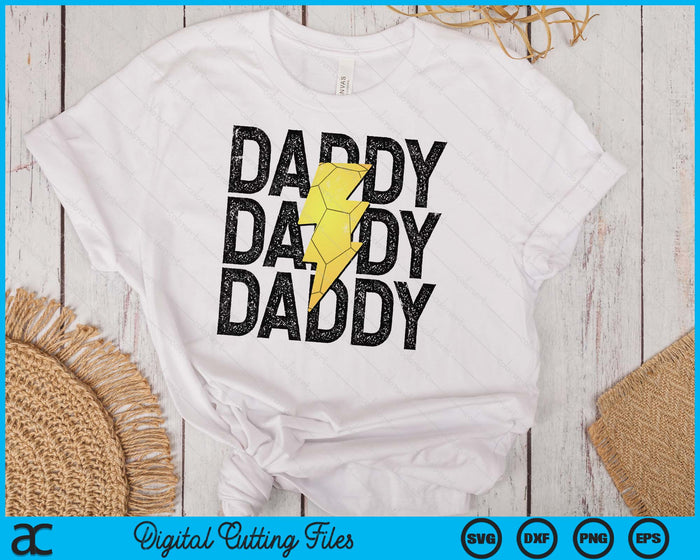 Handball Daddy Distressed Lightning Bolt SVG PNG Digital Printable Files