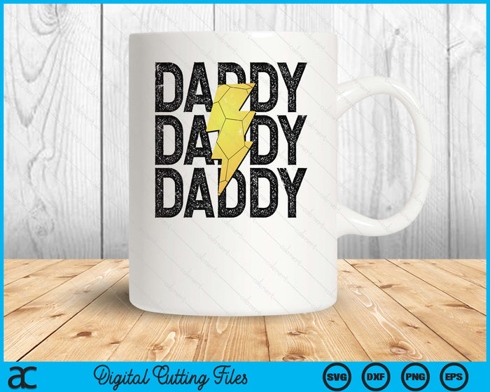 Handball Daddy Distressed Lightning Bolt SVG PNG Digital Printable Files